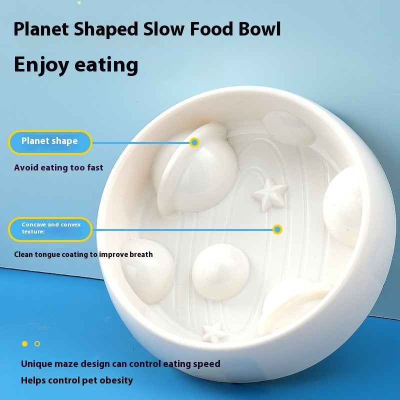 Bol d'alimentation lente en forme de planète