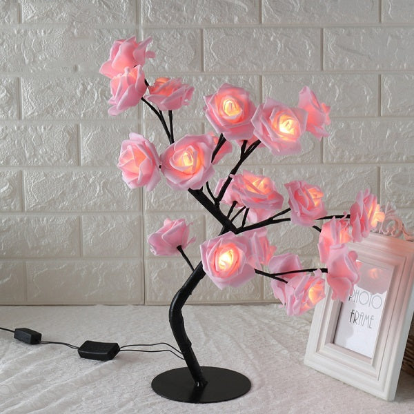 LED Baumlampe Rose Klein Baumlampe