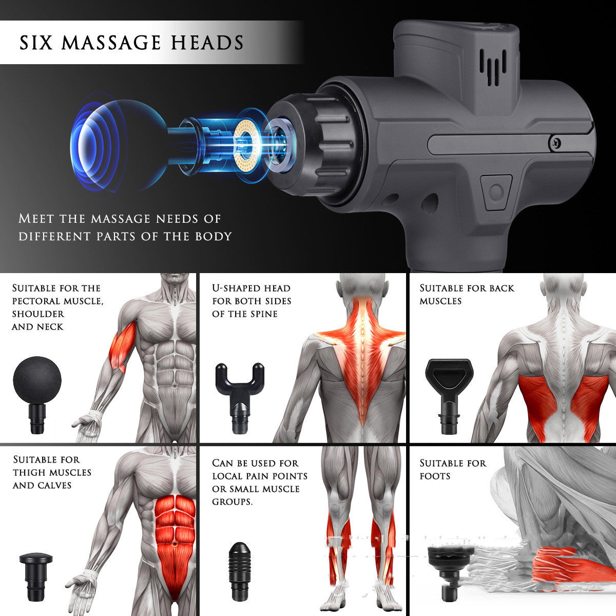 Pistolet de massage musculaire électrique Équipement de fitness